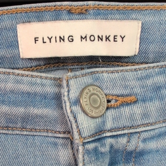 Flying Monkey Light Wash Distressed Skinny Jeans - Picture 6 of 8